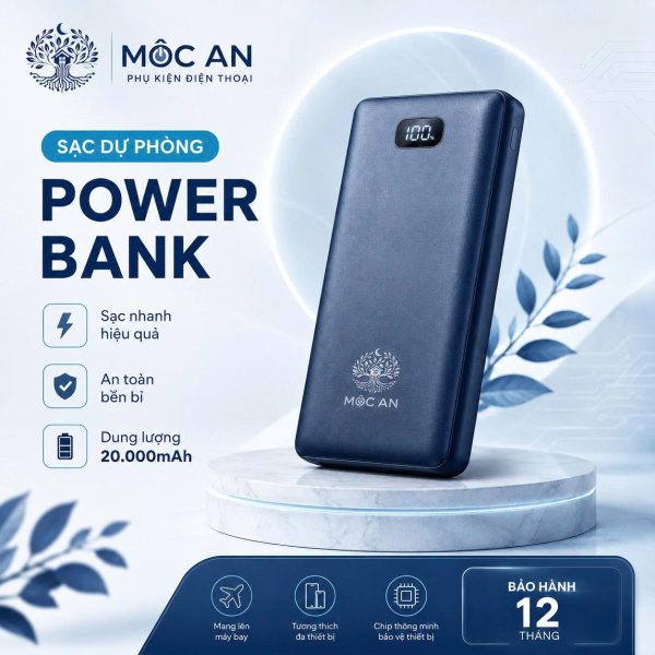 Sạc dự phòng Mộc An Sạc dự phòng Mộc An dung lượng 20000mAh